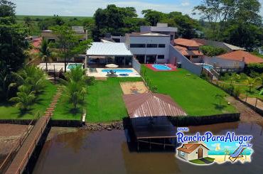 Rancho Bom de Peixe para Alugar em Miguelopolis - Vista do Rio para o Píer