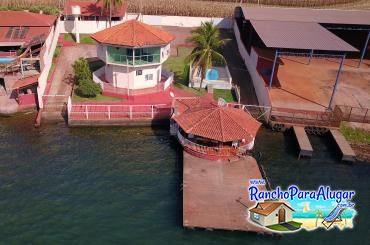 Rancho Quiosque para Alugar em Miguelopolis - Vista do Rio para o Rancho