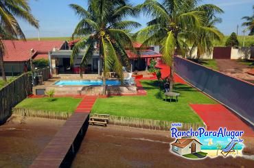 Rancho Aurora para Alugar em Miguelopolis - Vista do Píer para a Piscina