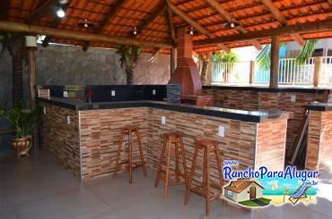 Rancho Mendes para Alugar em Miguelopolis - Área de Churrasco na Área Gourmet