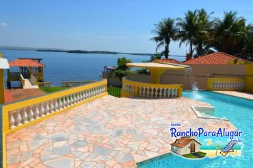 Rancho Castelo 1 para Alugar em Miguelopolis - Vista da Piscina para o Píer