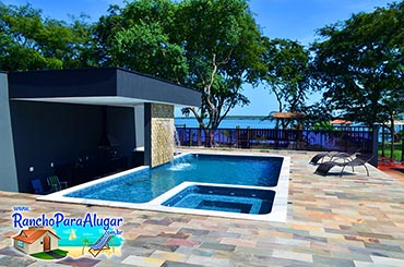 Rancho Prime para Alugar em Miguelopolis - Vista da Varada para a Piscina