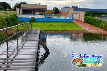 Rancho Natureza para Alugar em Miguelopolis - Vista do Píer para o Rancho