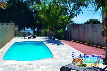 Rancho Caribe do Piska para Alugar em Miguelopolis - Vista da Varada para a Piscina