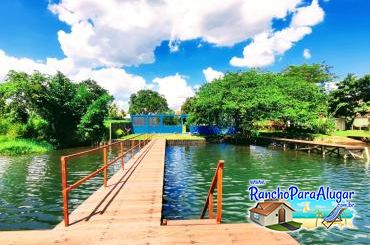 Rancho Recanto Verde para Alugar em Miguelopolis - Vista do Píer para o Rancho