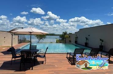 Rancho Paraíso 2 para Alugar em Miguelopolis - Vista da Varada para a Piscina