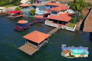 Rancho Castelinho para Alugar em Miguelopolis - Vista do Rio para o Rancho