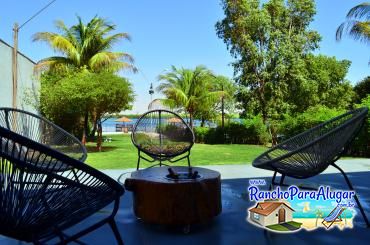 Rancho Oliveira para Alugar em Miguelopolis - Vista da Área Gourmet para o Rio